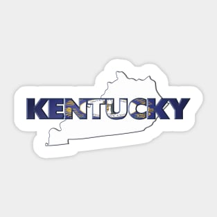 Kentucky Colored State Letters Sticker